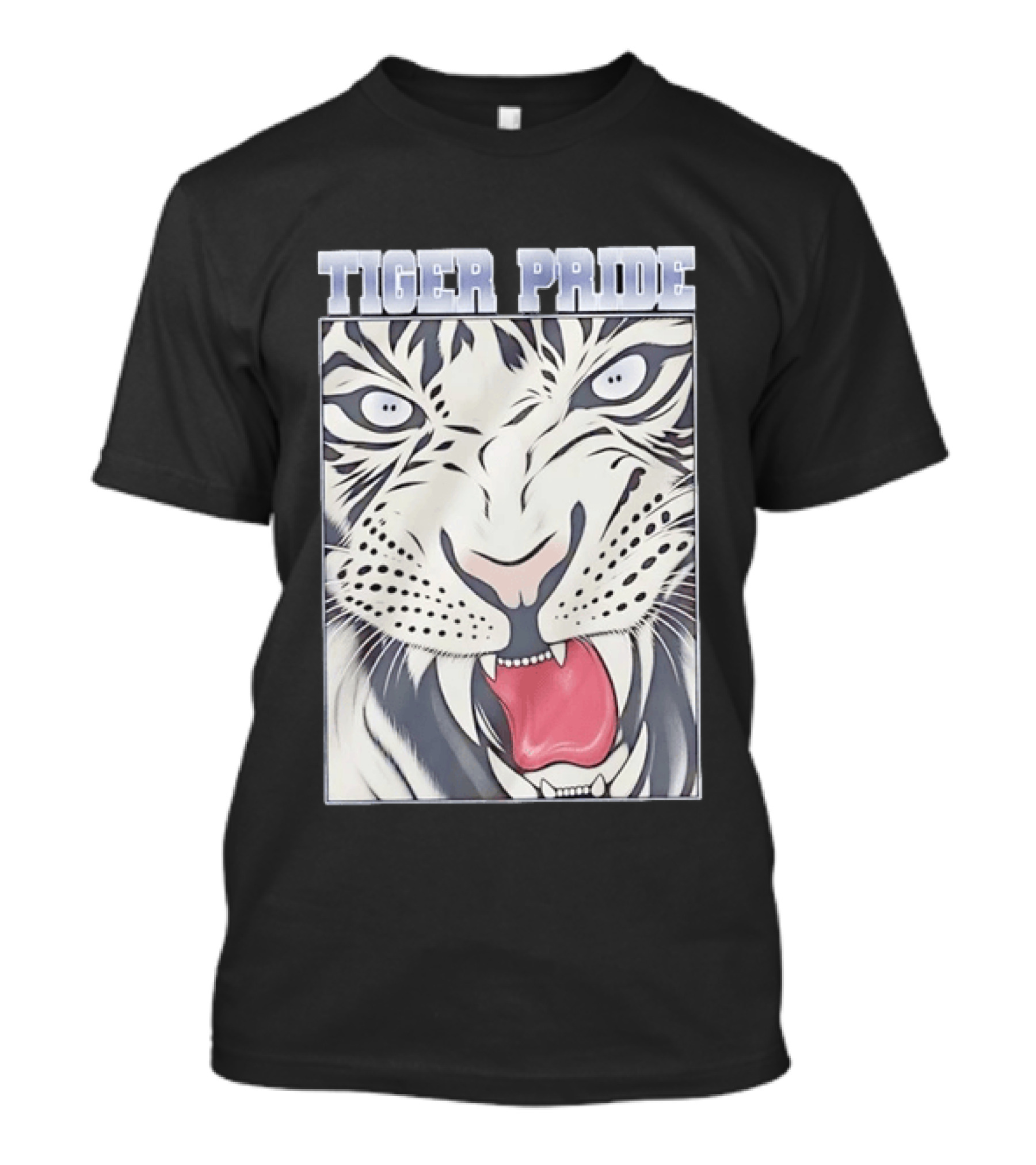Tiger Pride White Tiger Face Big Cat Wild Animal T-Shirt