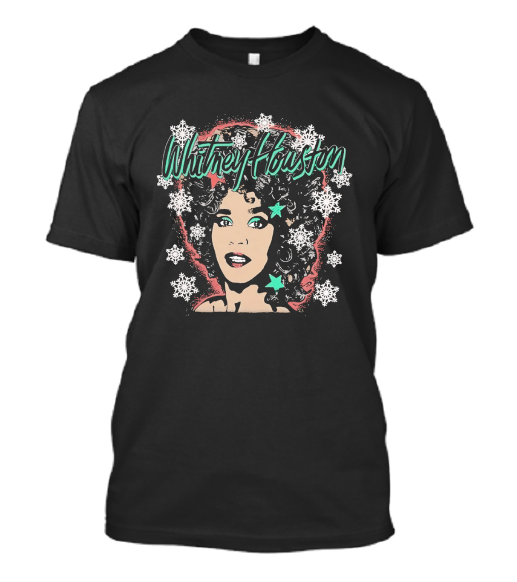 Whitney Houston Snowflake Holiday T-Shirt