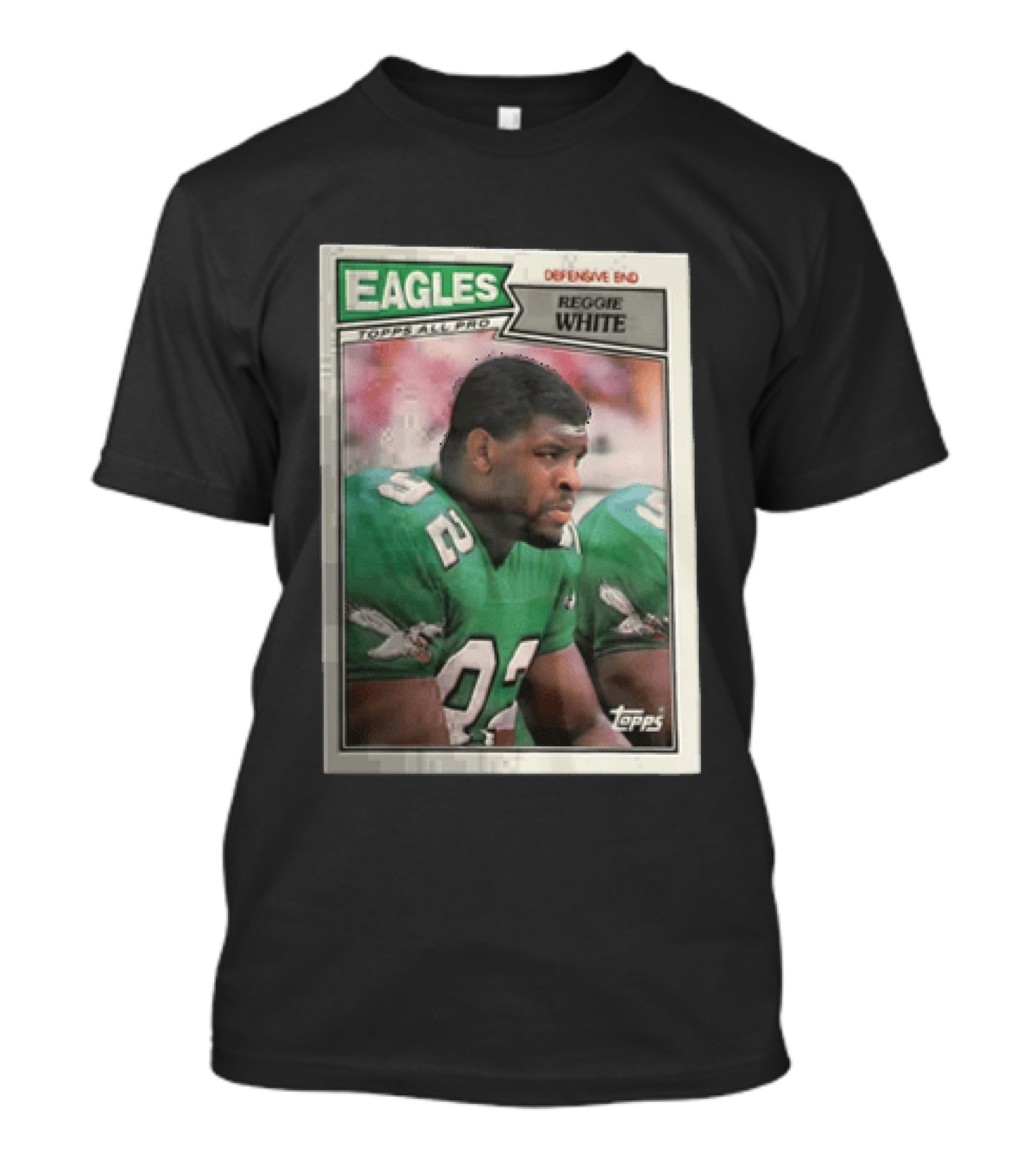 Philadelphia Eagles Reggie White Topps Football Trading Card T-Shirt