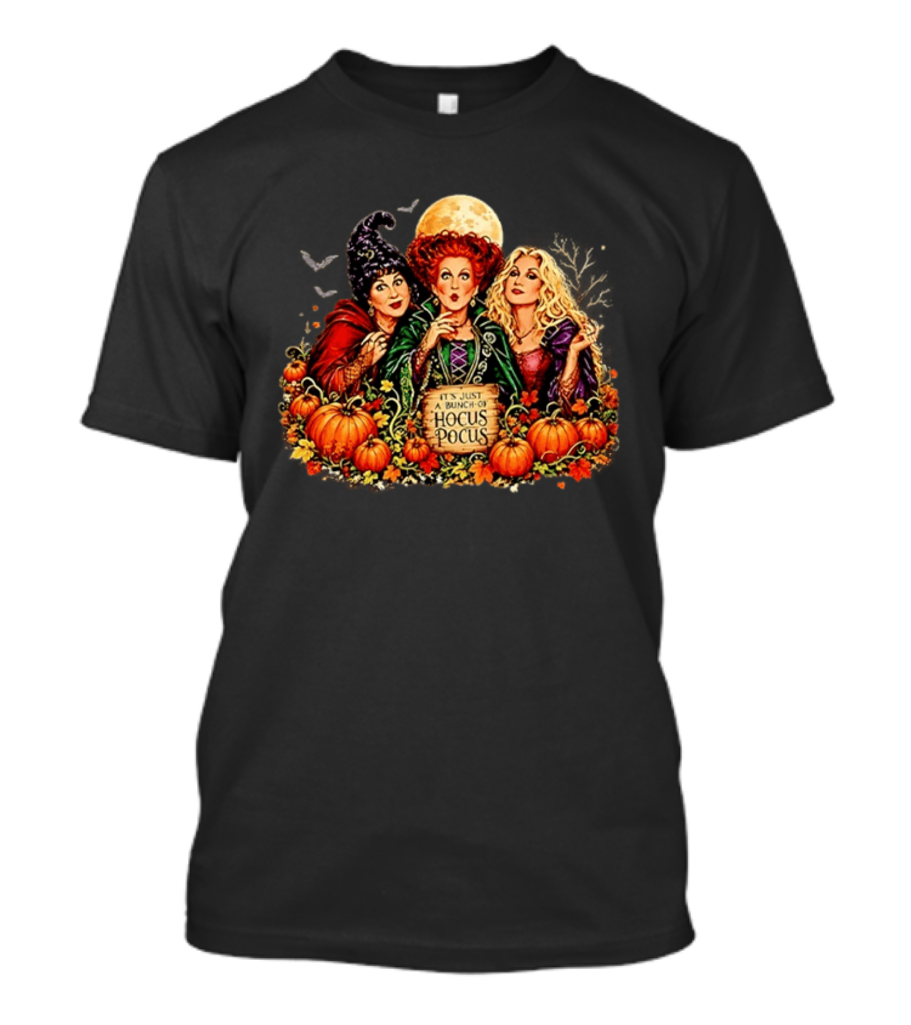 Hocus Pocus It's Just A Bunch Of Hocus Pocus Three Witches Halloween T-Shirt