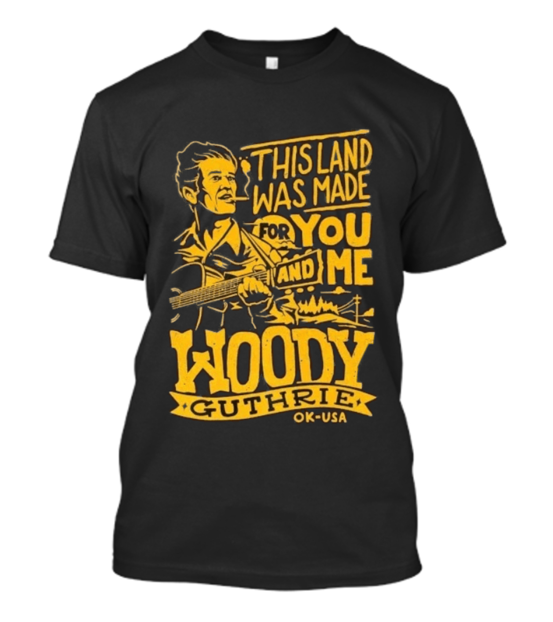 Woody Guthrie This Land Was Made For You And Me OK USA T-Shirt
