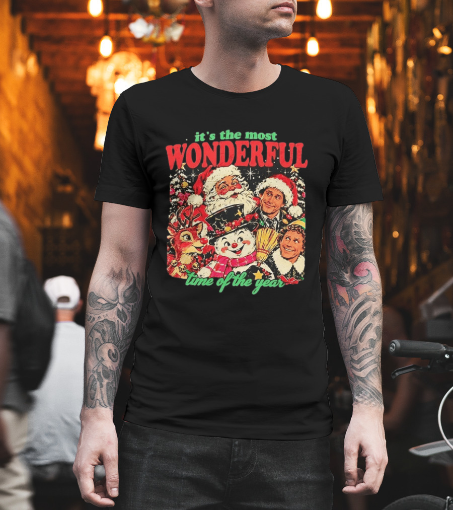 It's The Most Wonderful Time Of The Year Elf Santa Christmas T-Shirt