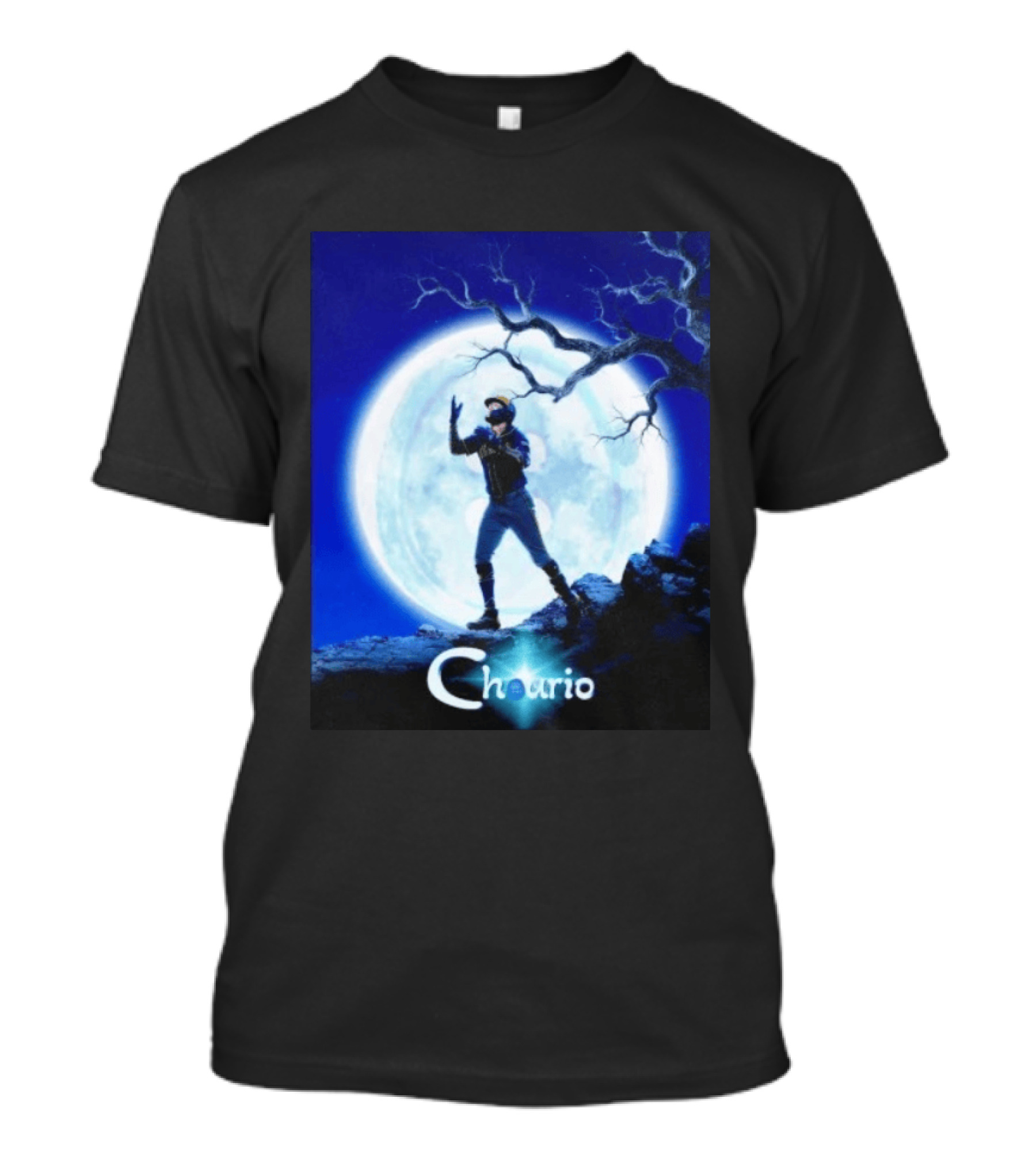 Chourio Milwaukee Brewers Moonlit Baseball Scene T-Shirt