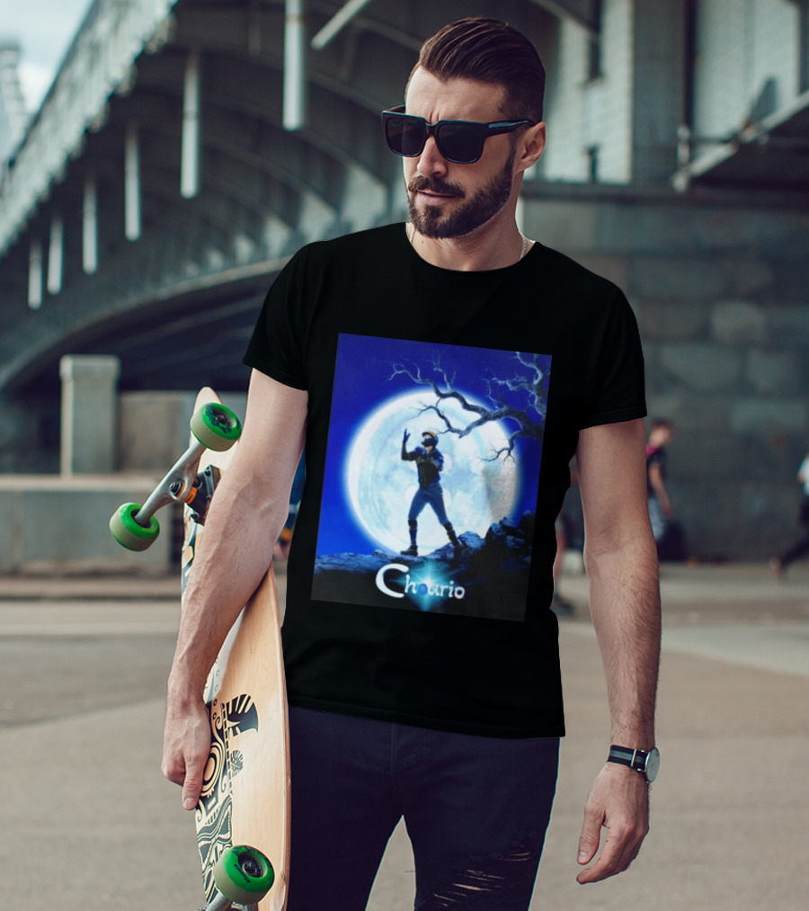Chourio Milwaukee Brewers Moonlit Baseball Scene T-Shirt