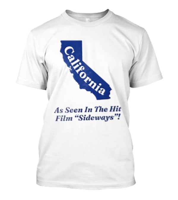 California State Map As Seen In The Hit Film Sideways T-Shirt