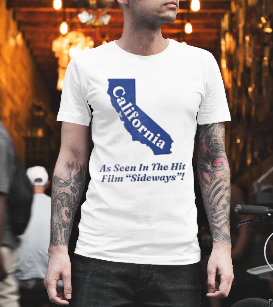 California State Map As Seen In The Hit Film Sideways T-Shirt