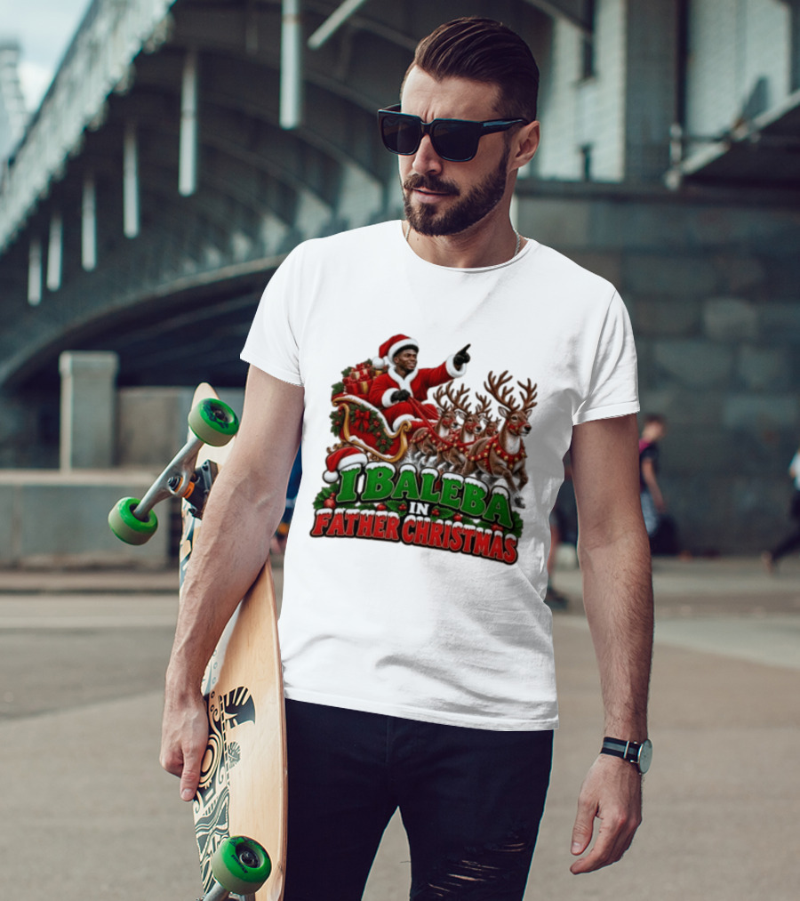 Bukayo Saka I Baleba Christmas Reindeer Team With Santa T-Shirt