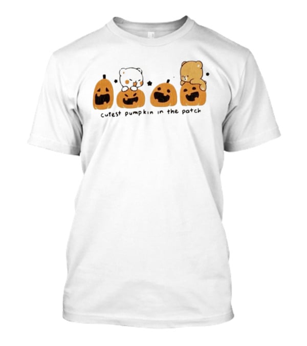Cutest Pumpkin In The Patch Halloween Bear Pumpkin Faces T-Shirt