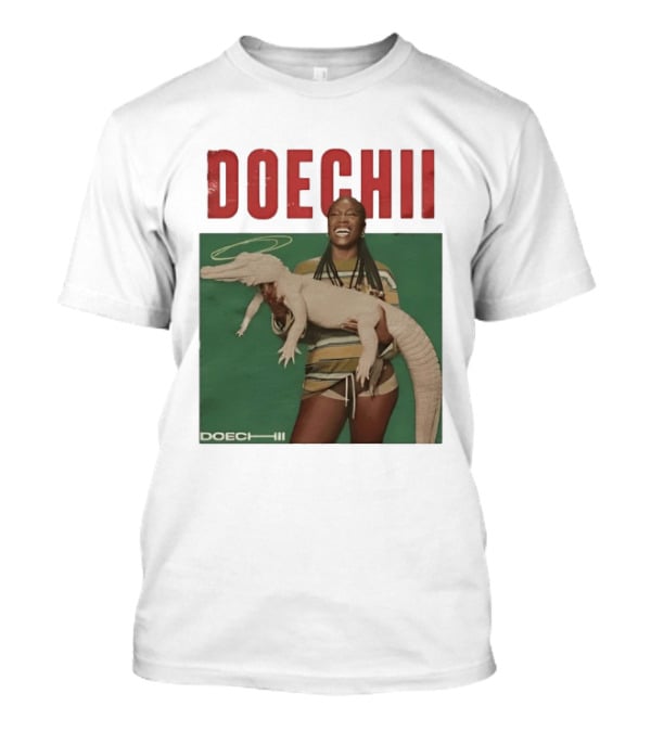 Doechii Distressed Hip Hop Alligator Halo T-Shirt