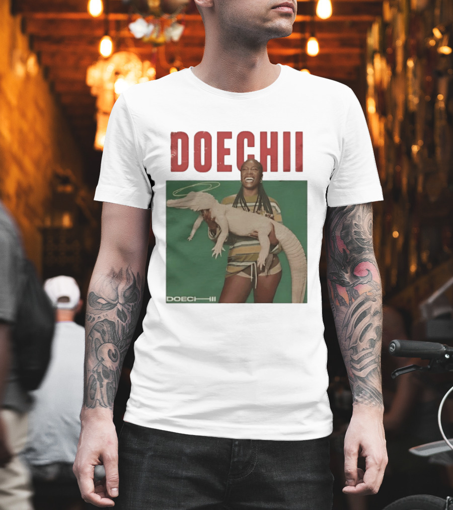Doechii Distressed Hip Hop Alligator Halo T-Shirt