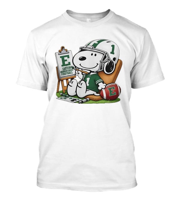 Eastern Michigan Eagles Football Snoopy Painting Number 1 T-Shirt
