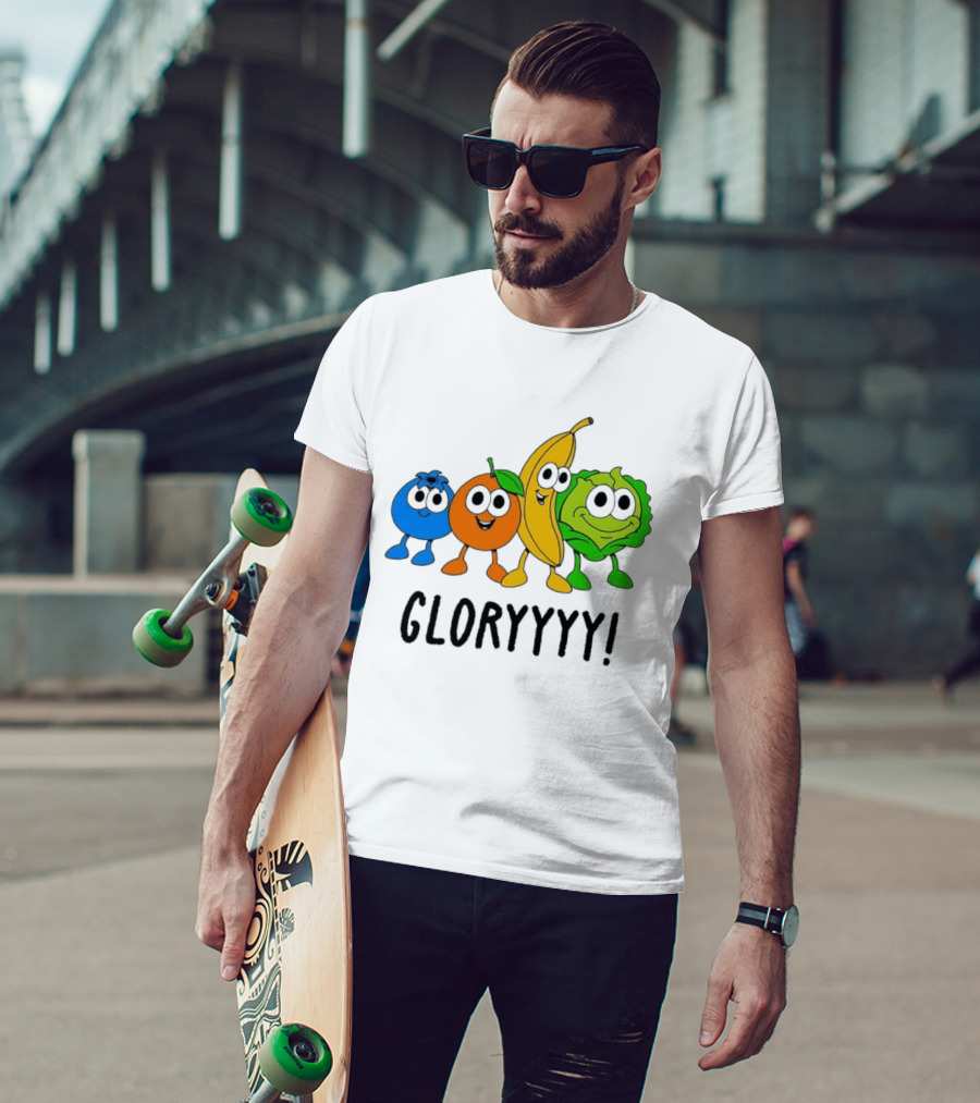 Gloryyyy Fruit And Vegetable Cartoon Characters T-Shirt
