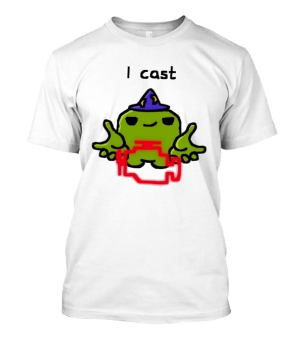 I Cast Check Engine Light Funny Wizard Meme Car Humor T-Shirt