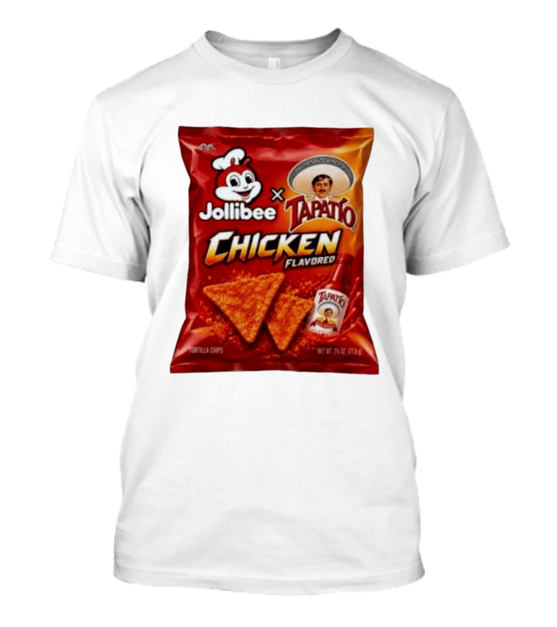 Jollibee Tapatío Chicken Flavored Tortilla Chips Spicy Snack T-Shirt