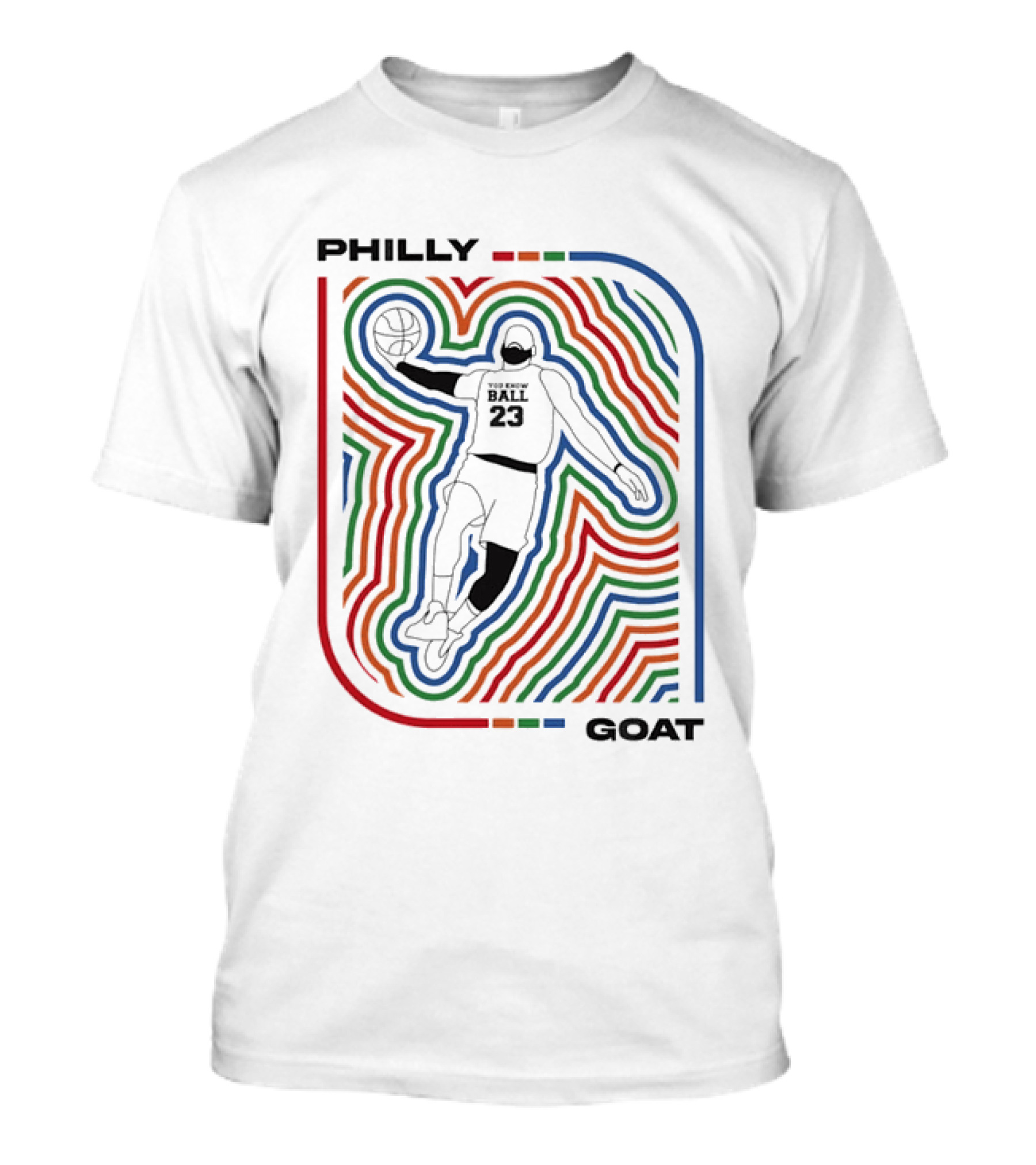 Philly Goat 23 Basketball Retro Vibes T-Shirt