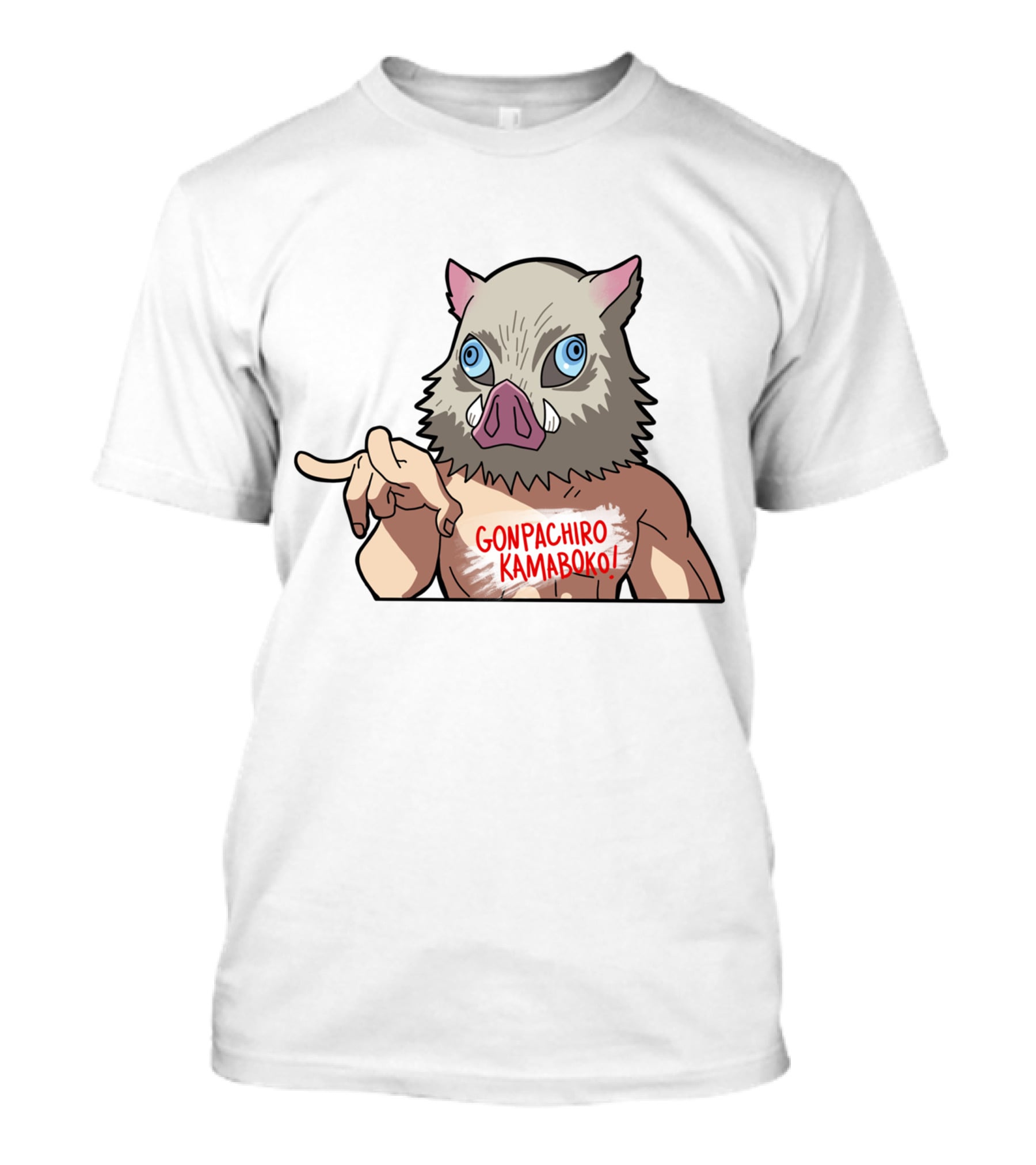 Kimetsu No Yaiba Demon Slayer Inosuke Gonpachiro Kamaboko T-Shirt