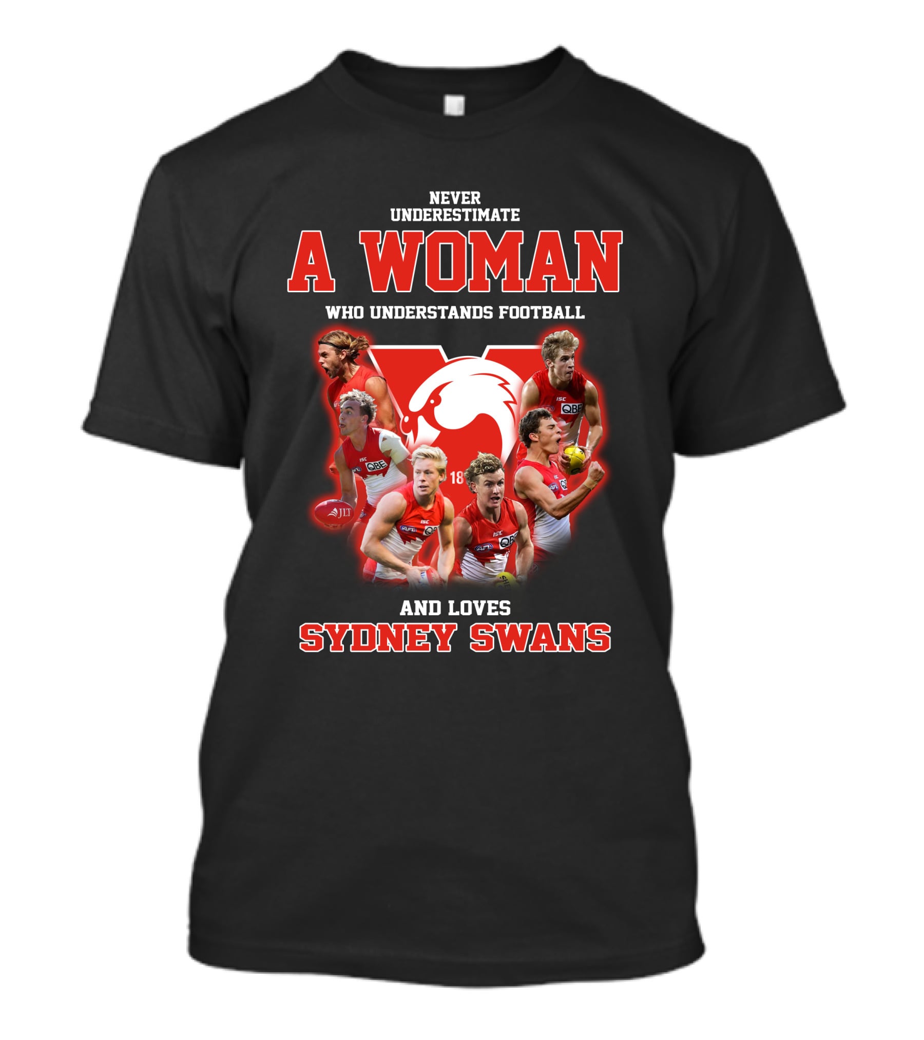 Never Underestimate A Woman Who Understands Football And Loves Sydney Swans T-Shirt