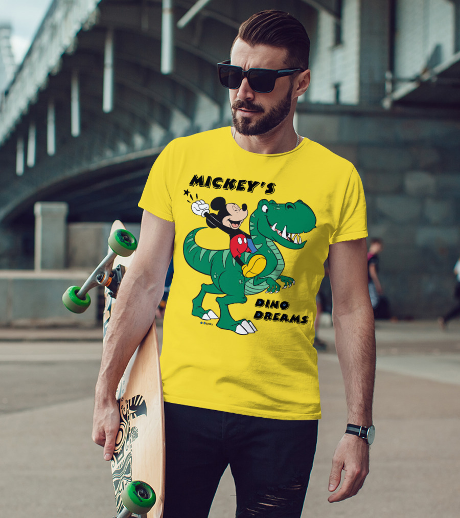 Mickey's Dino Dreams Adventure With Dinosaur Disney T-Shirt