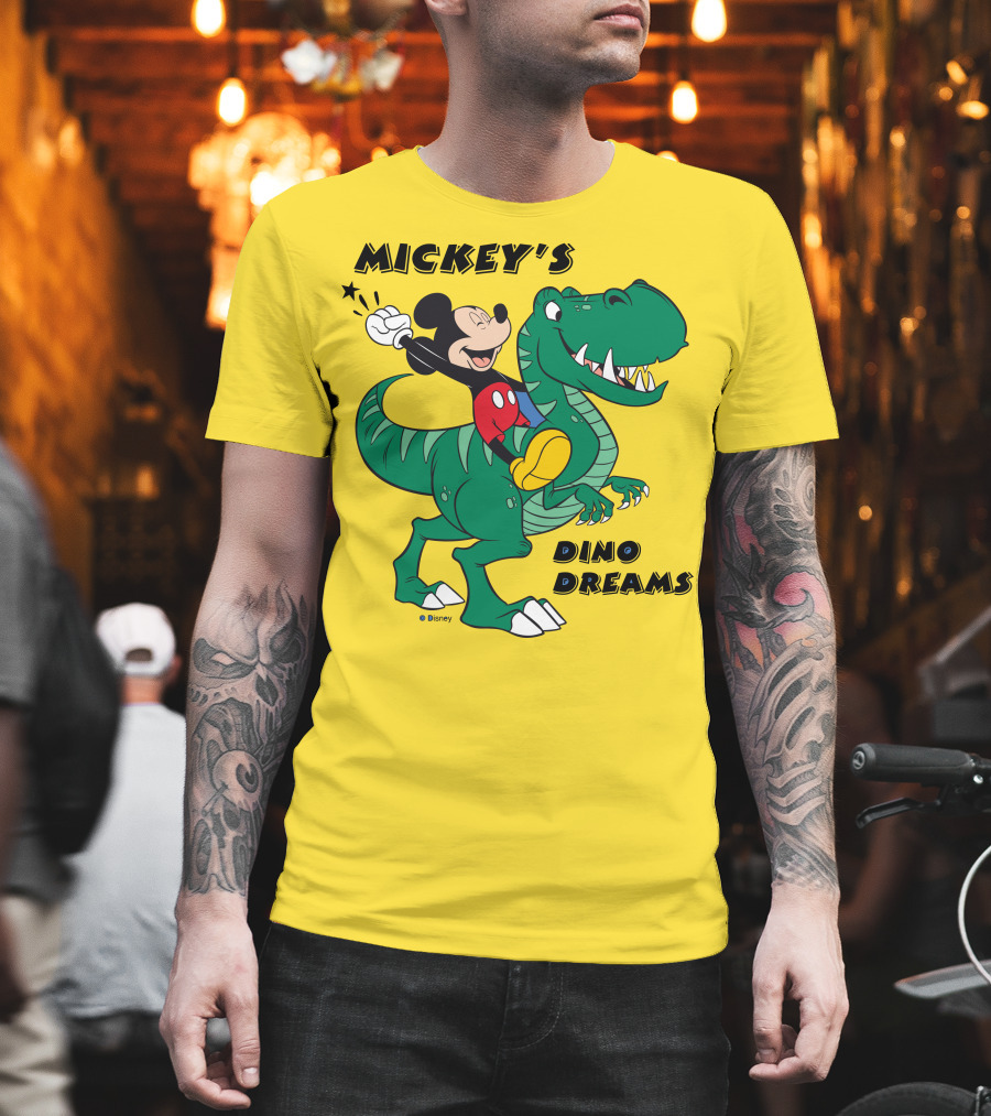 Mickey's Dino Dreams Adventure With Dinosaur Disney T-Shirt