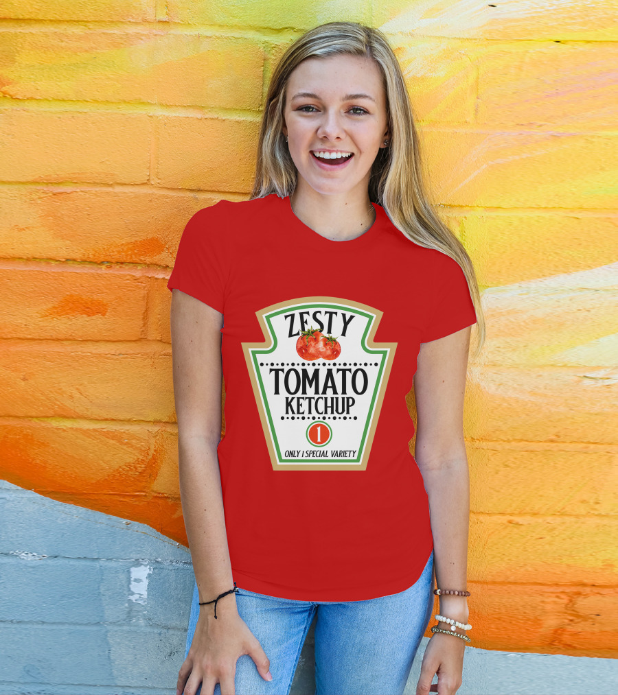 Zesty Tomato Ketchup Only 1 Special Variety Funny Halloween Costumes Group Set T-Shirt