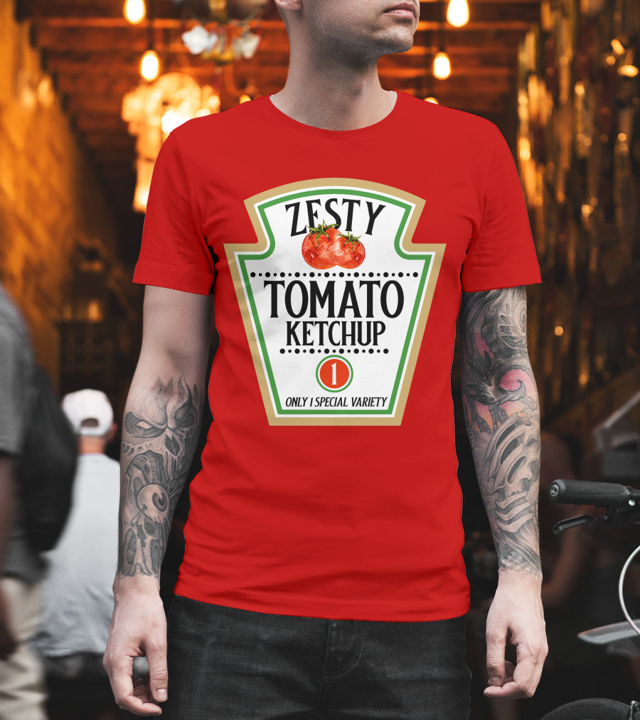 Zesty Tomato Ketchup Only 1 Special Variety Funny Halloween Costumes Group Set T-Shirt