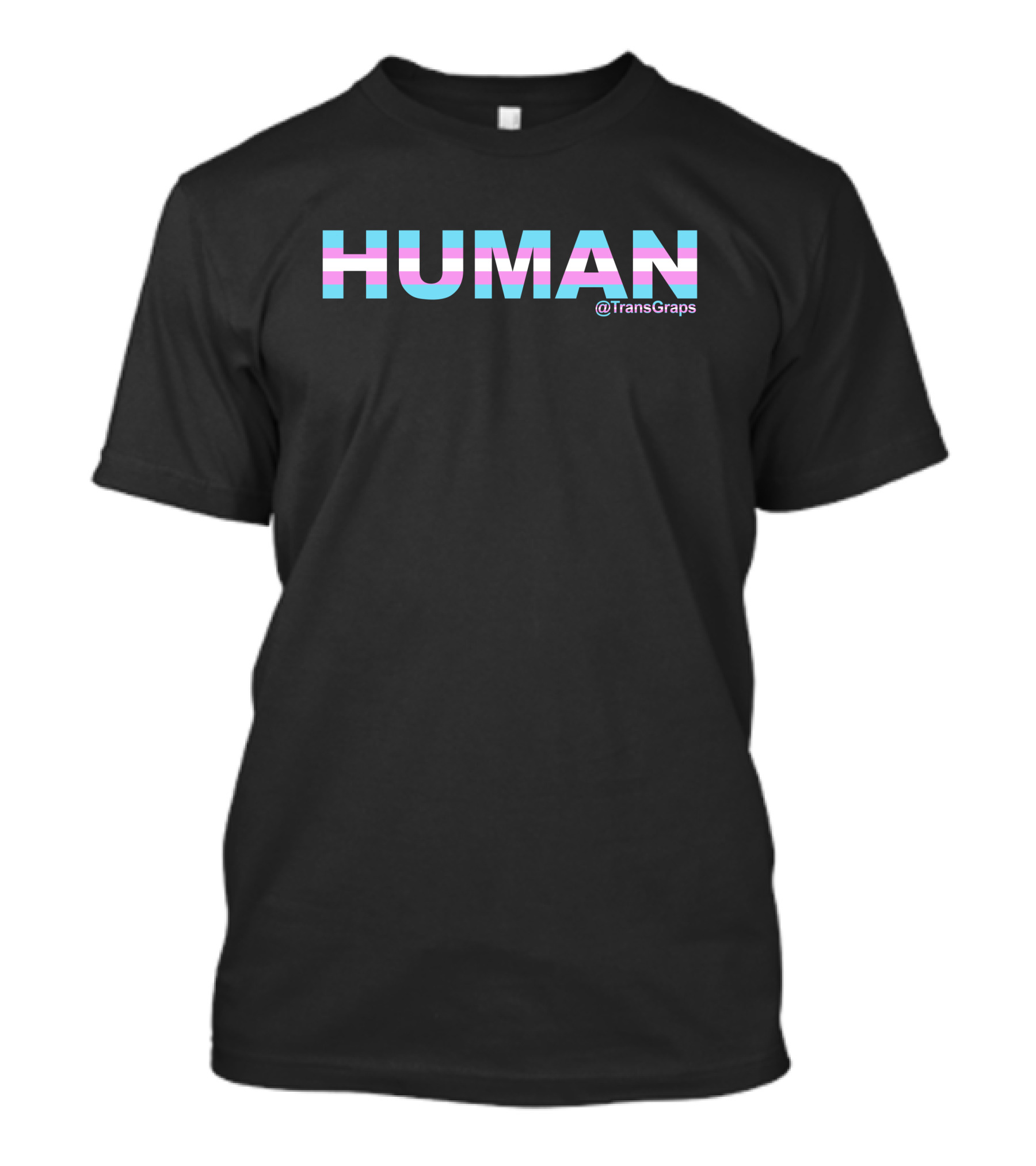 Human Pride Trans Graps Featuring Trans Flag Colors T-Shirt