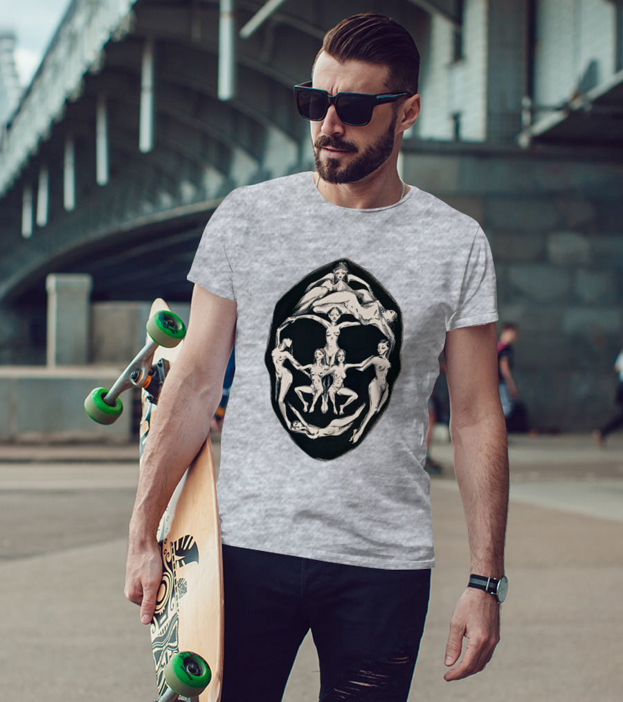 Girl Plastic Art Store Merch Dali Recreation Men's Heavyweight Surrealist Face T-Shirt