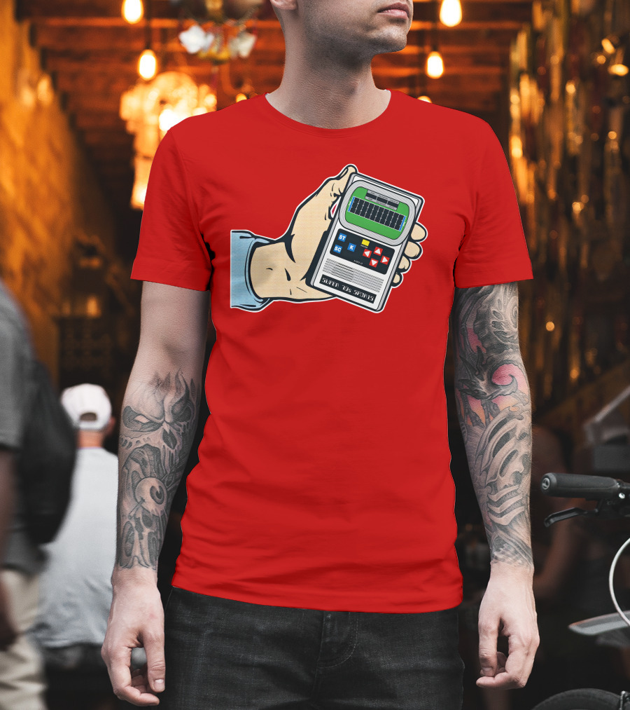 Super 70s Sports Handheld Electronic Football Vintage Style Retro Gaming Nostalgia T-Shirt