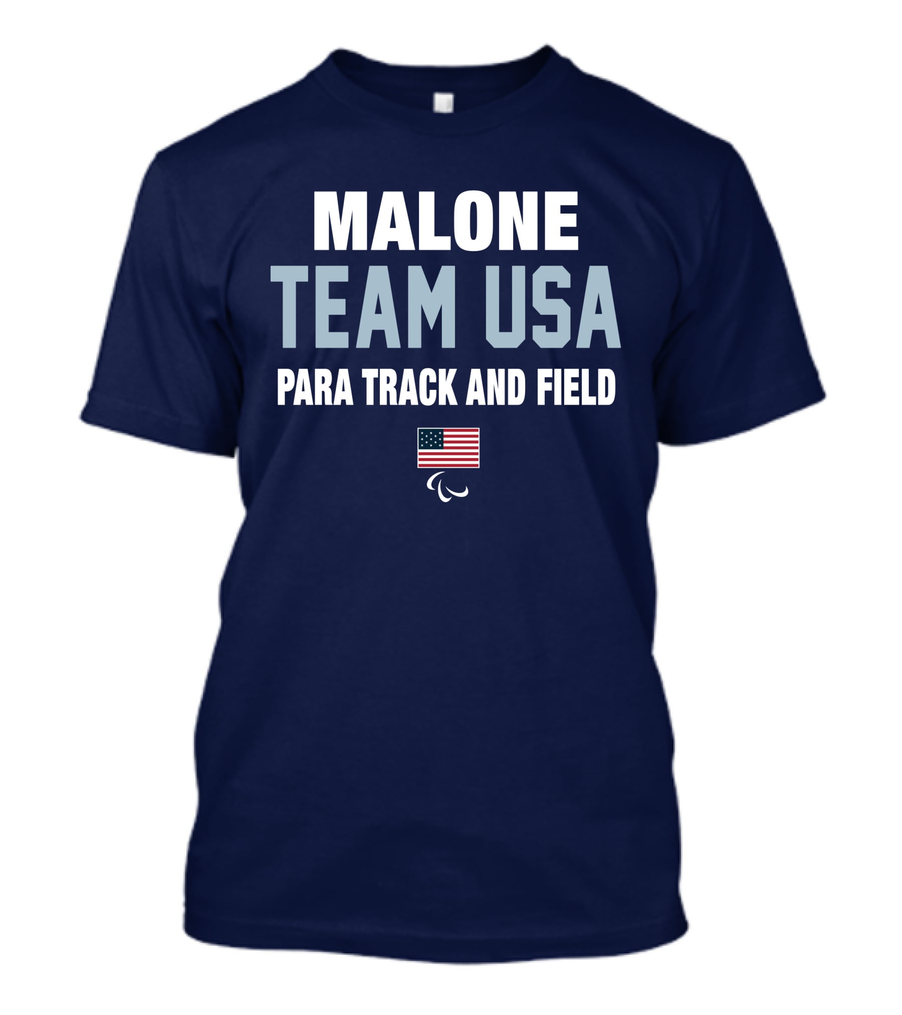 Malone Team USA Para Track And Field Flag T-Shirt