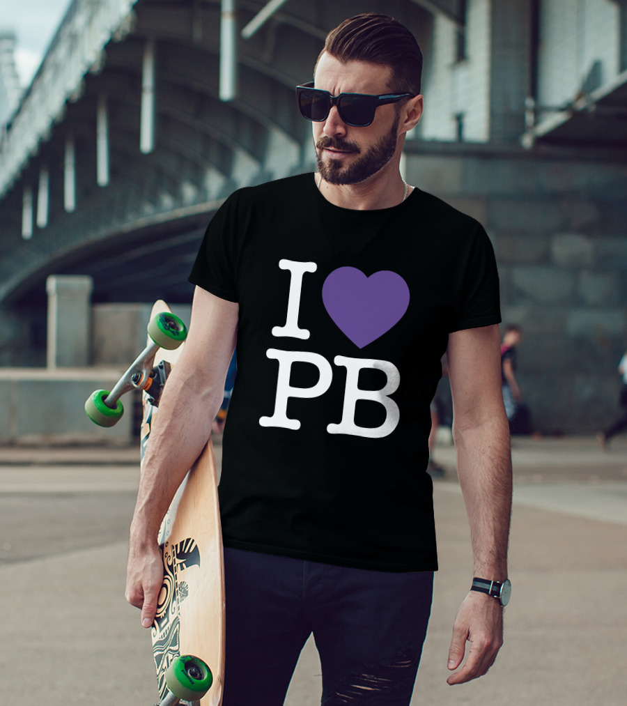 I Love PB Pierre Bourne Merch Purple Heart T-Shirt