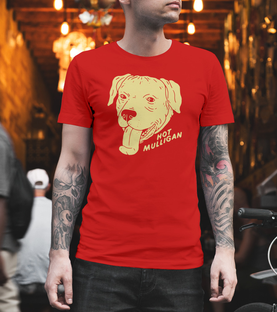 Hot Mulligan Panting Dog Red T-Shirt