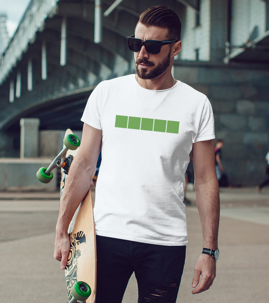 Word Up Green Squares Fanjoy Merch White T-Shirt