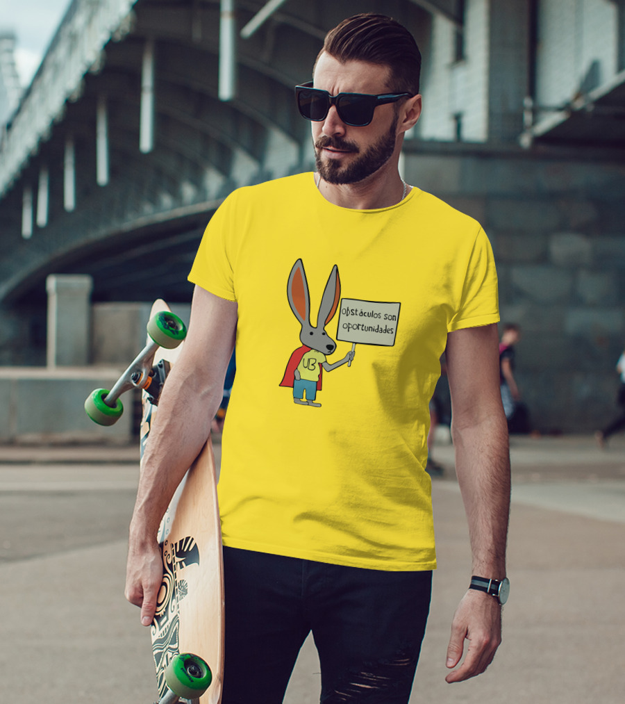 UB Conejo Obstáculos Son Oportunidades Amarillo T-Shirt