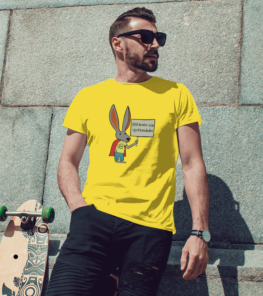 UB Conejo Obstáculos Son Oportunidades Amarillo T-Shirt
