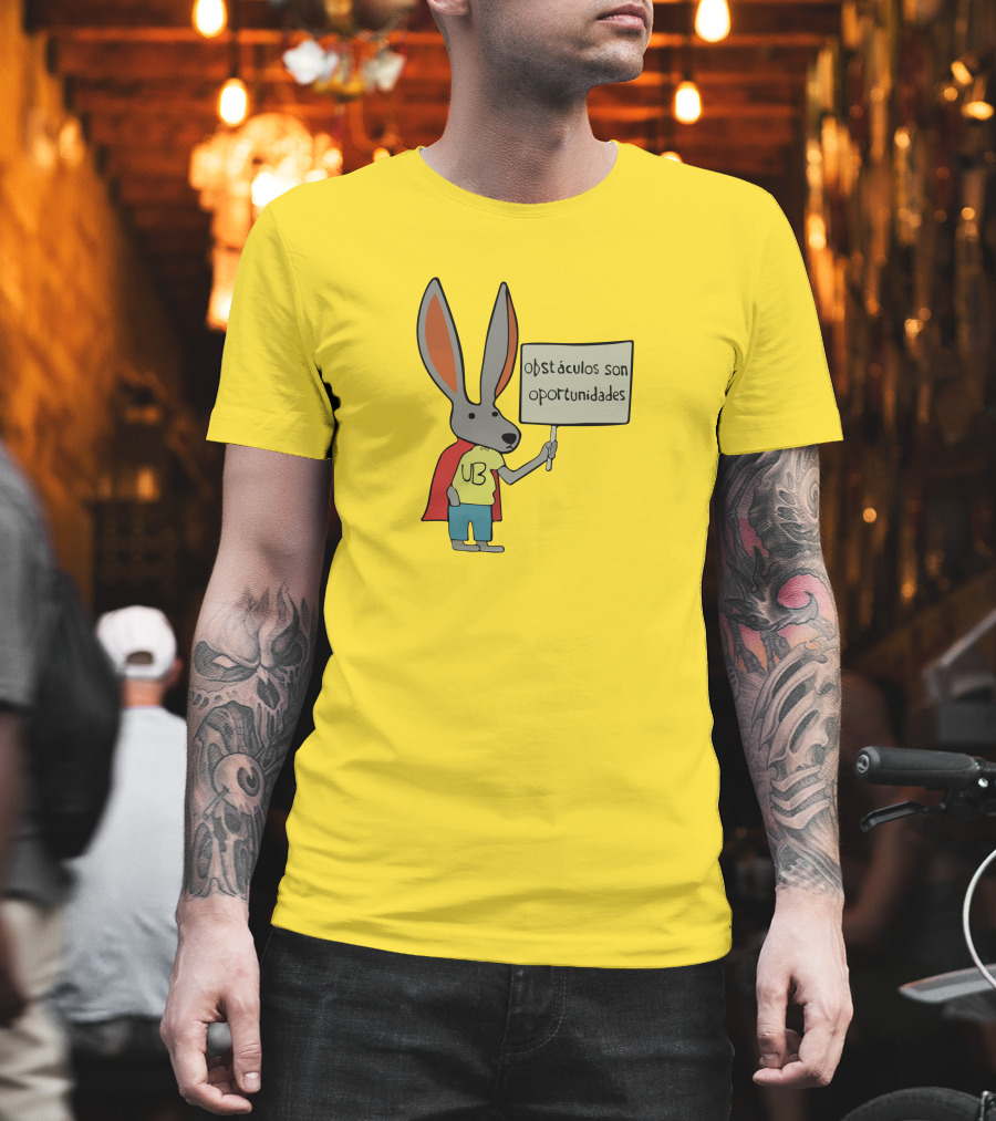 UB Conejo Obstáculos Son Oportunidades Amarillo T-Shirt