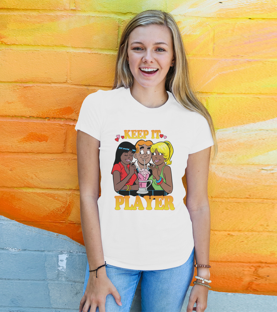 Archie Comics Betty And Veronica Keep It Player Milkshake Scene T-Shirt
