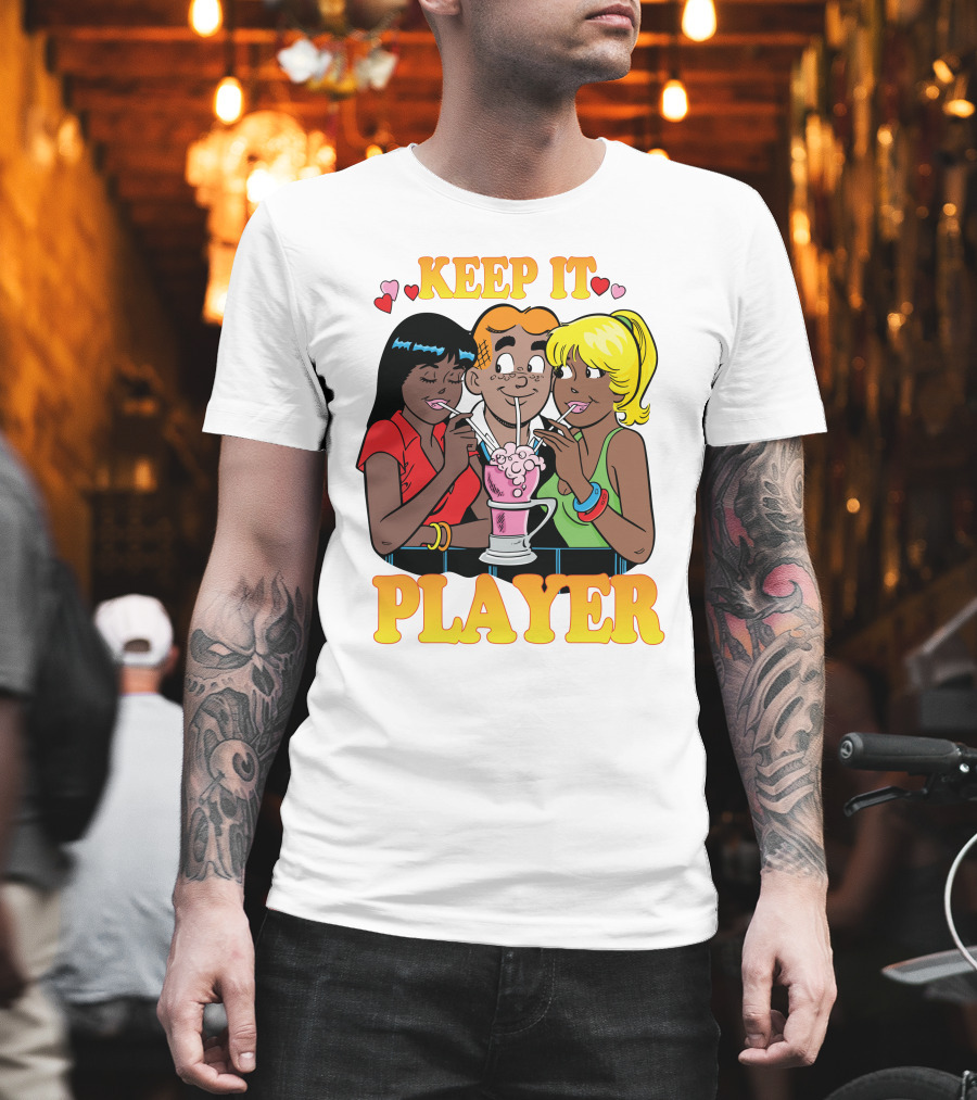 Archie Comics Betty And Veronica Keep It Player Milkshake Scene T-Shirt
