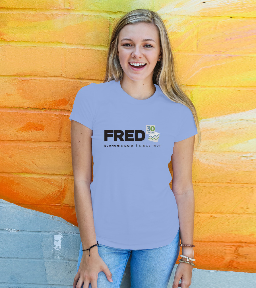FRED Economic Data 30 Years Since 1991 T-Shirt