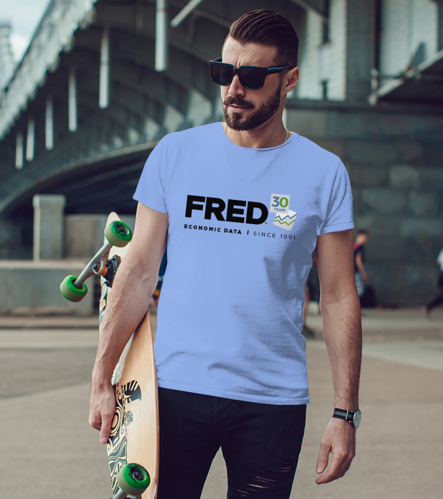 FRED Economic Data 30 Years Since 1991 T-Shirt