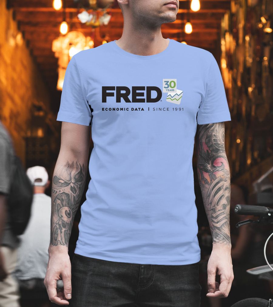FRED Economic Data 30 Years Since 1991 T-Shirt