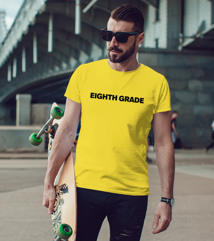 Eighth Grade Movie By Bo Burnham Yellow Background T-Shirt