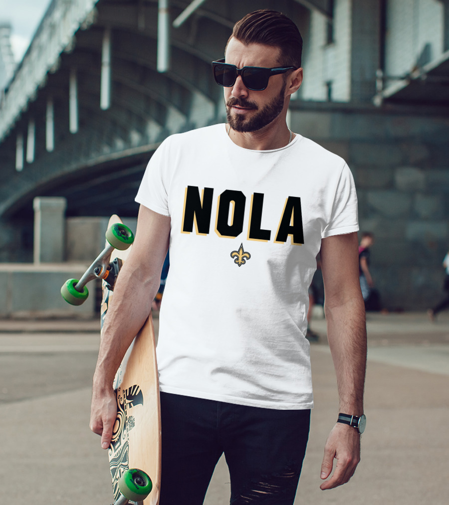 New Orleans Saints NOLA Fleur-de-Lis Verizon Alvin Kamara T-Shirt