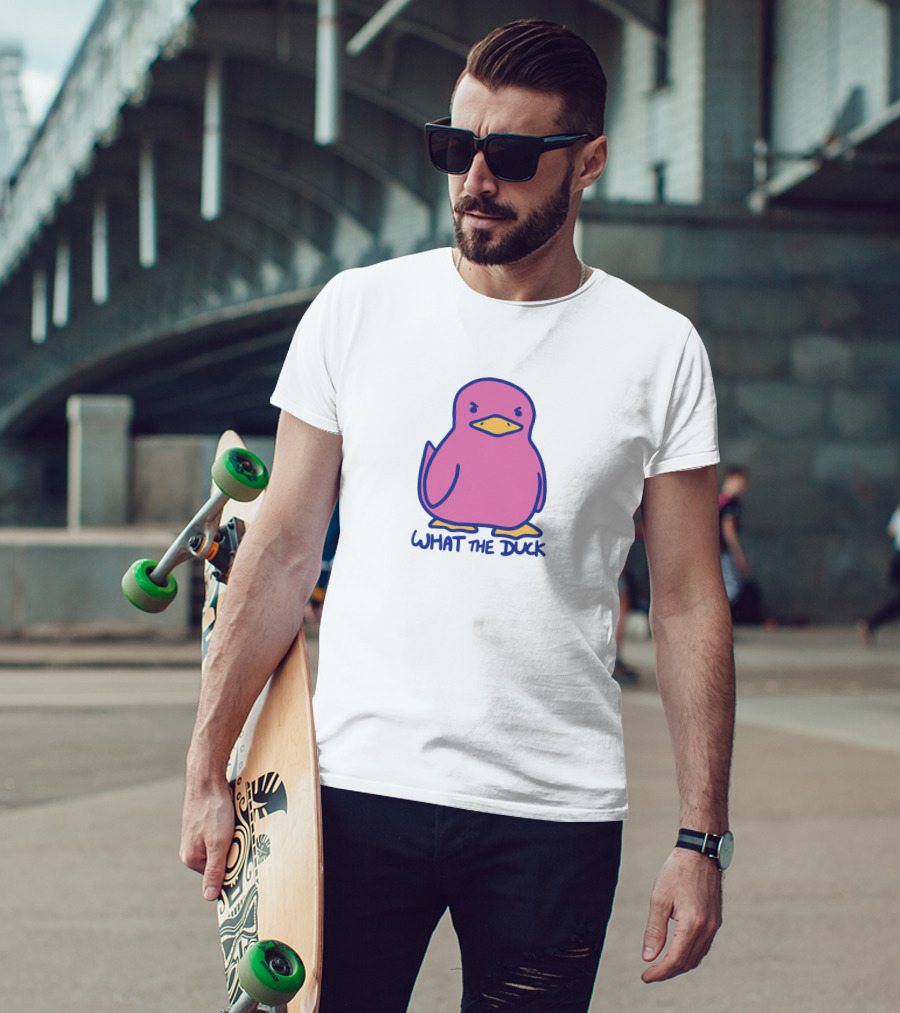 Sodapoppin Merch What The Duck Angry Pink Duck T-Shirt