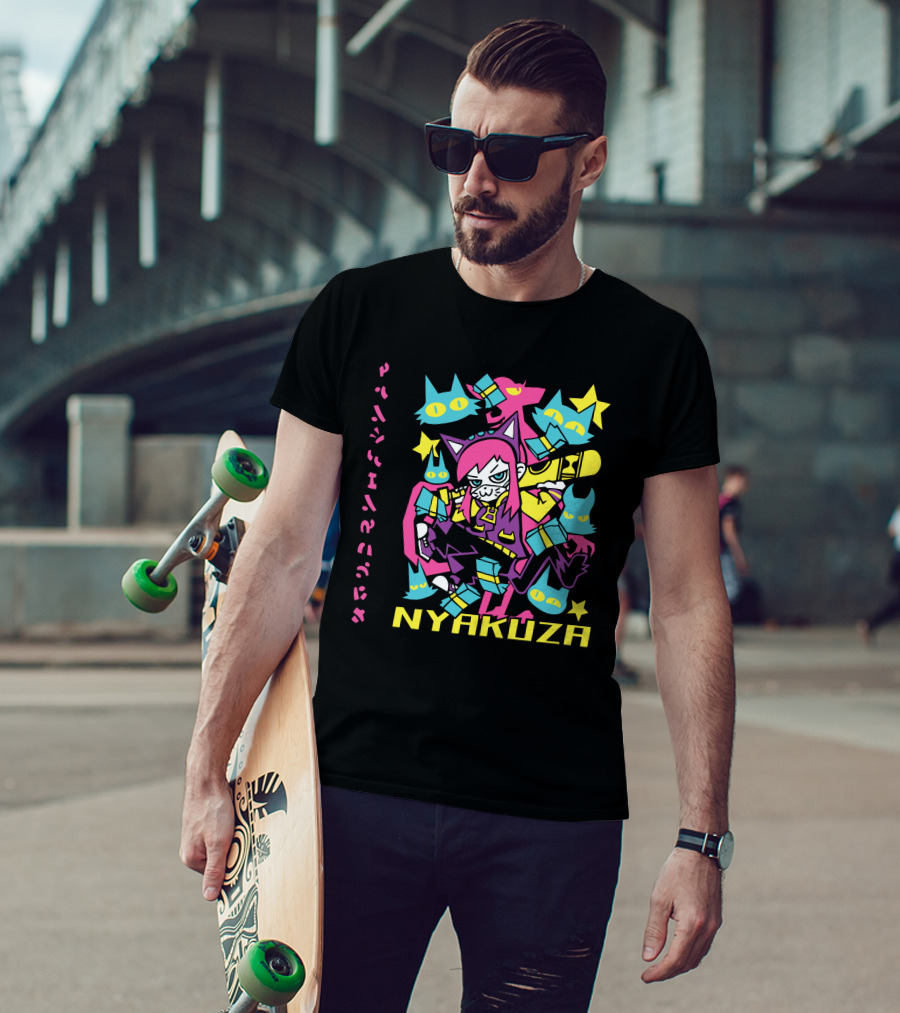Fangamer Nyakuza Metro Cat Gang Neon Aesthetic T-Shirt