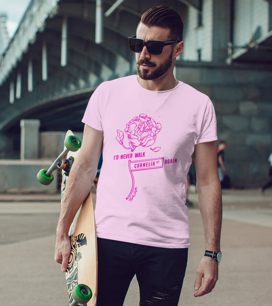 Taylor Swift Cornelia St I'd Never Walk Again Rose Drawing T-Shirt