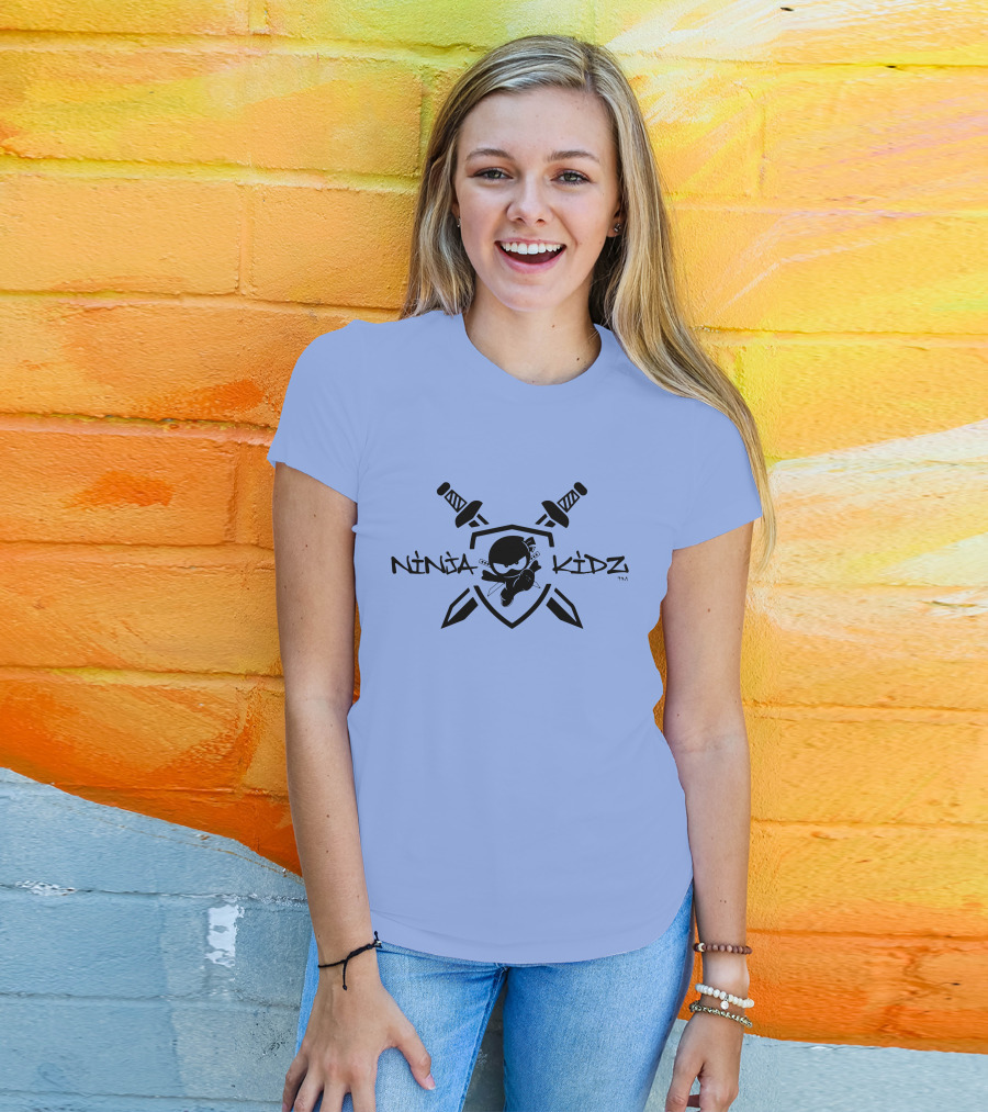 Ninja Kidz Shield With Swords And Ninja Character T-Shirt