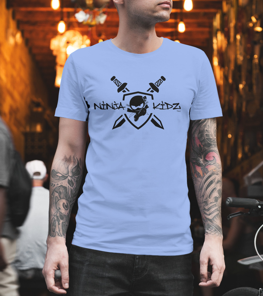 Ninja Kidz Shield With Swords And Ninja Character T-Shirt