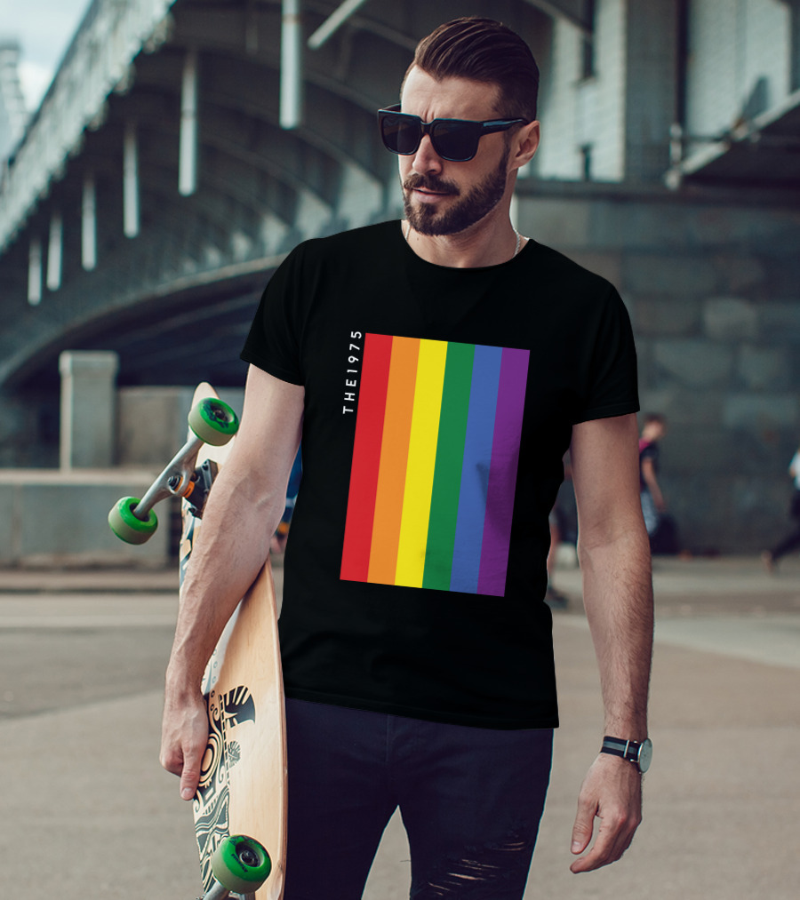The 1975 Loving Someone Rainbow Vertical Stripes T-Shirt