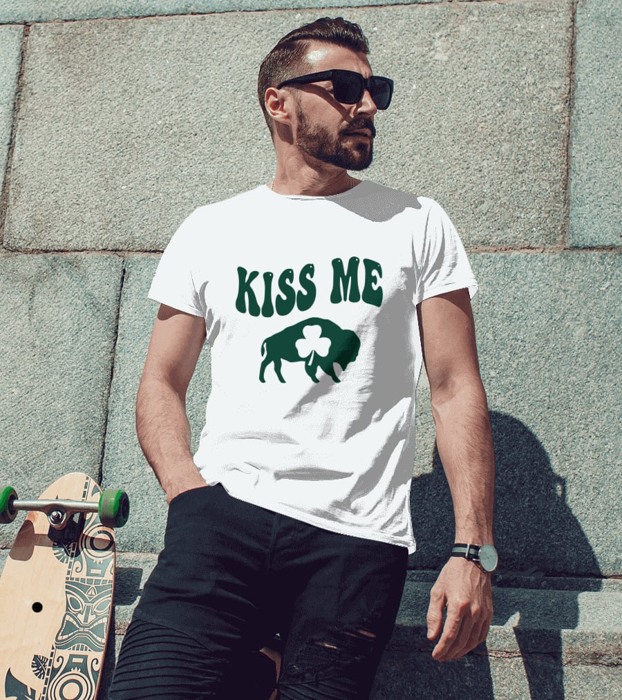Kiss Me Buffalo Shamrock St. Patrick's Day T-Shirt