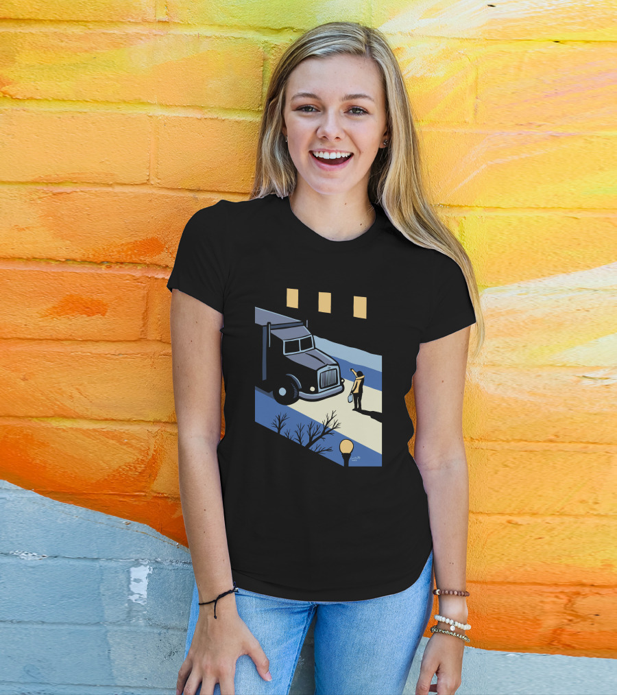 Marika Morris Stand Up Thumbs Down Colin White Truck Night Scene T-Shirt